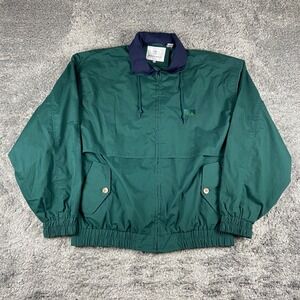 Vintage Munsingwear Jacket Mens L Green Cisco Systems Windbreaker Harrington